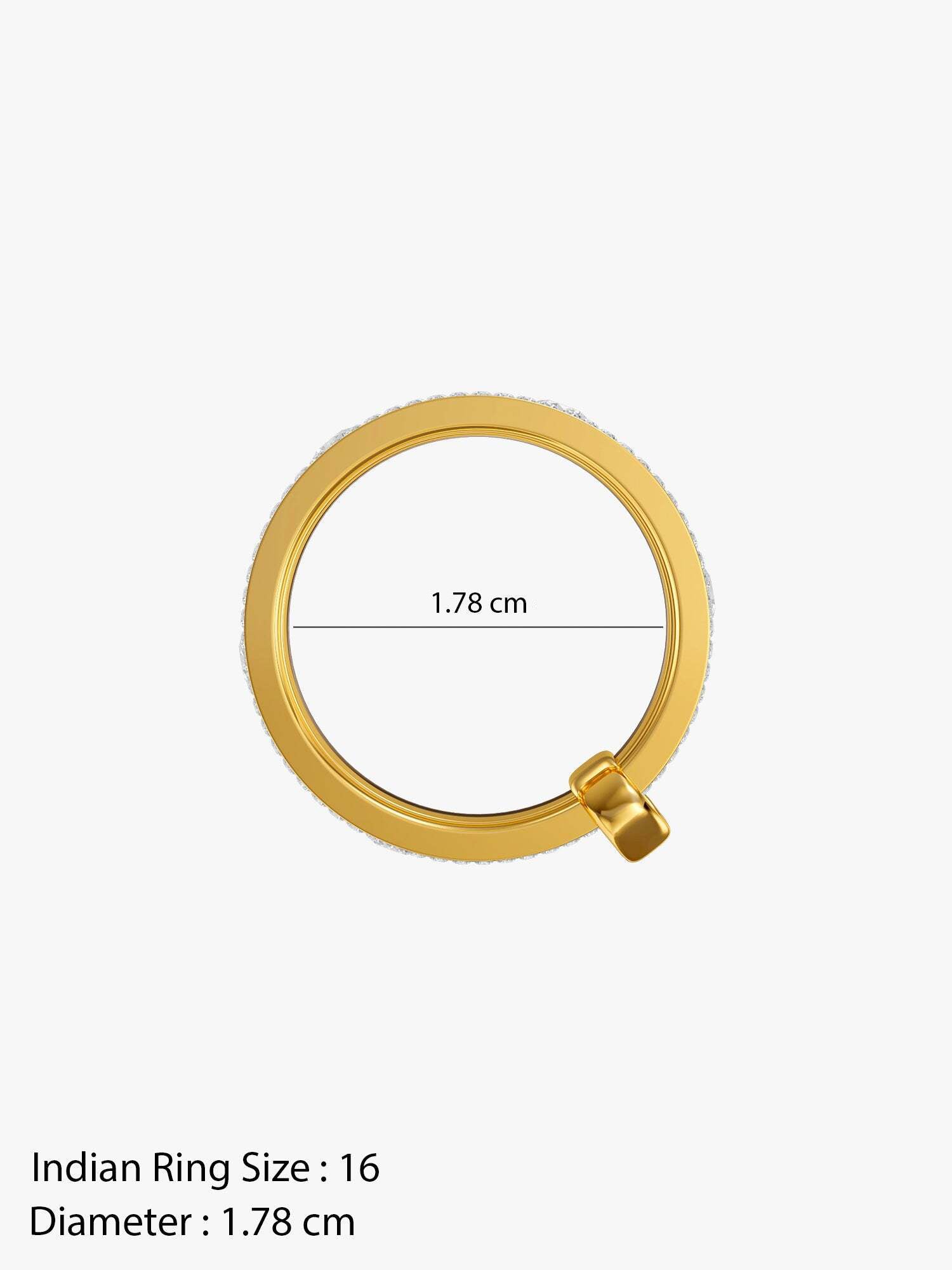 OnnMe by GIVA Triple Stack Dual Tone Layered Ring (Size 16)
