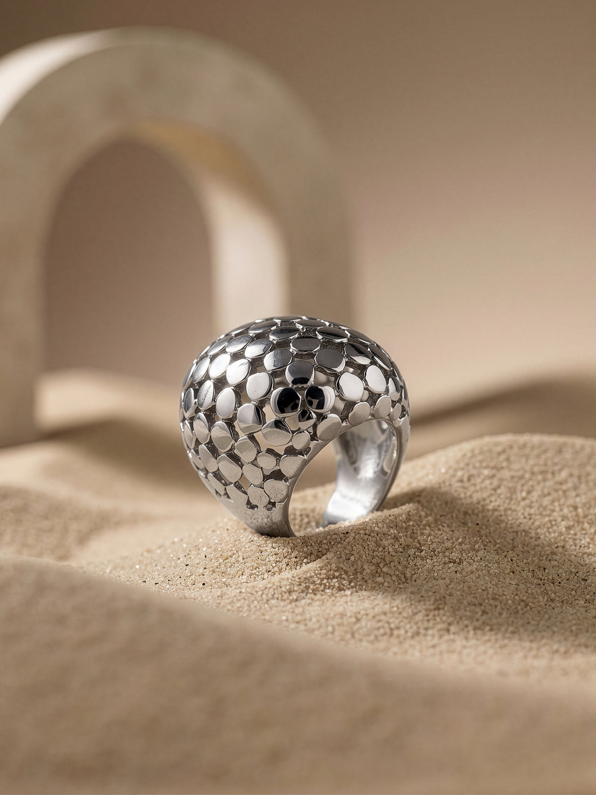 IXIA by GIVA Barely There Rhodium Plated Ring (Size 14)