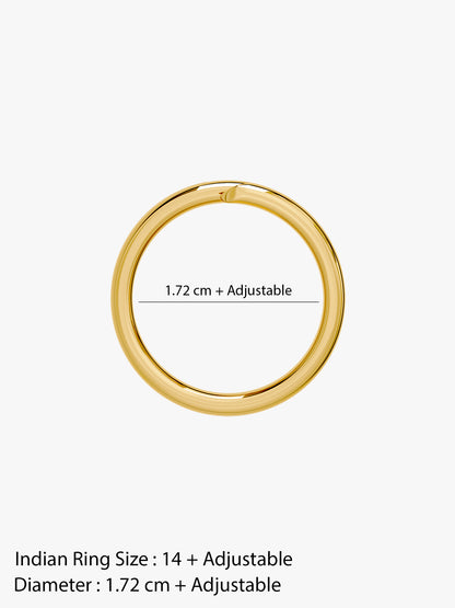 Spiral Gold Plated Out Ring (Size 14)