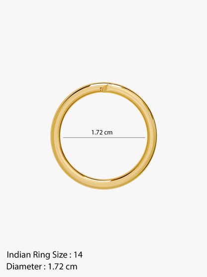 OnnMe by GIVA Spiral Gold Plated Out Ring (Size 14)
