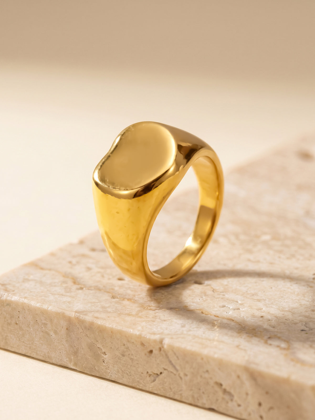 IXIA by GIVA Front Row Gold Plated Ring (Size 12)