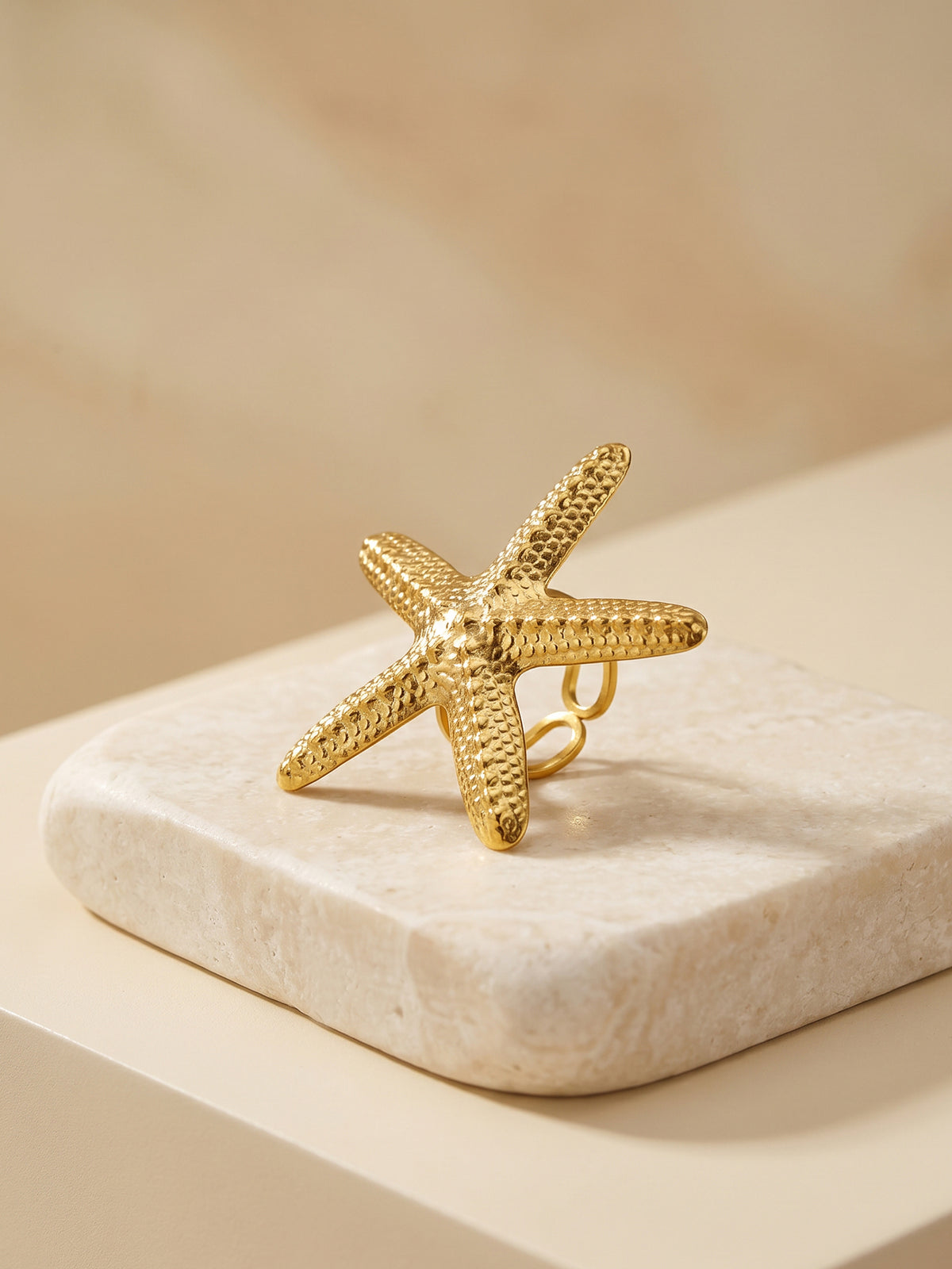 IXIA by GIVA Sea You Soon Gold Plated Ring (Size 12)