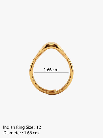 Liquid Gold Gold Plated Ring (Size 12)