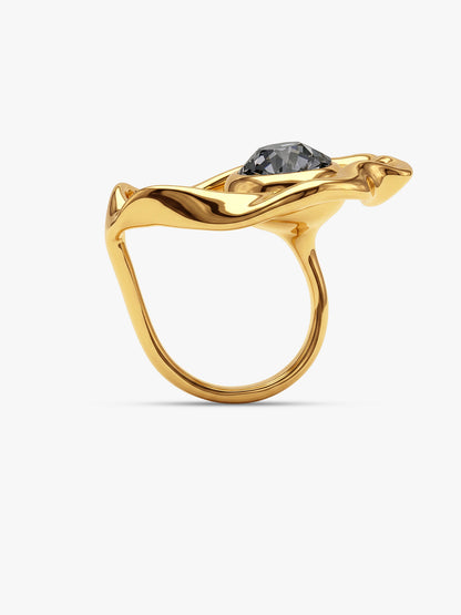 Grey Area Gold Plated Ring (Size 12)