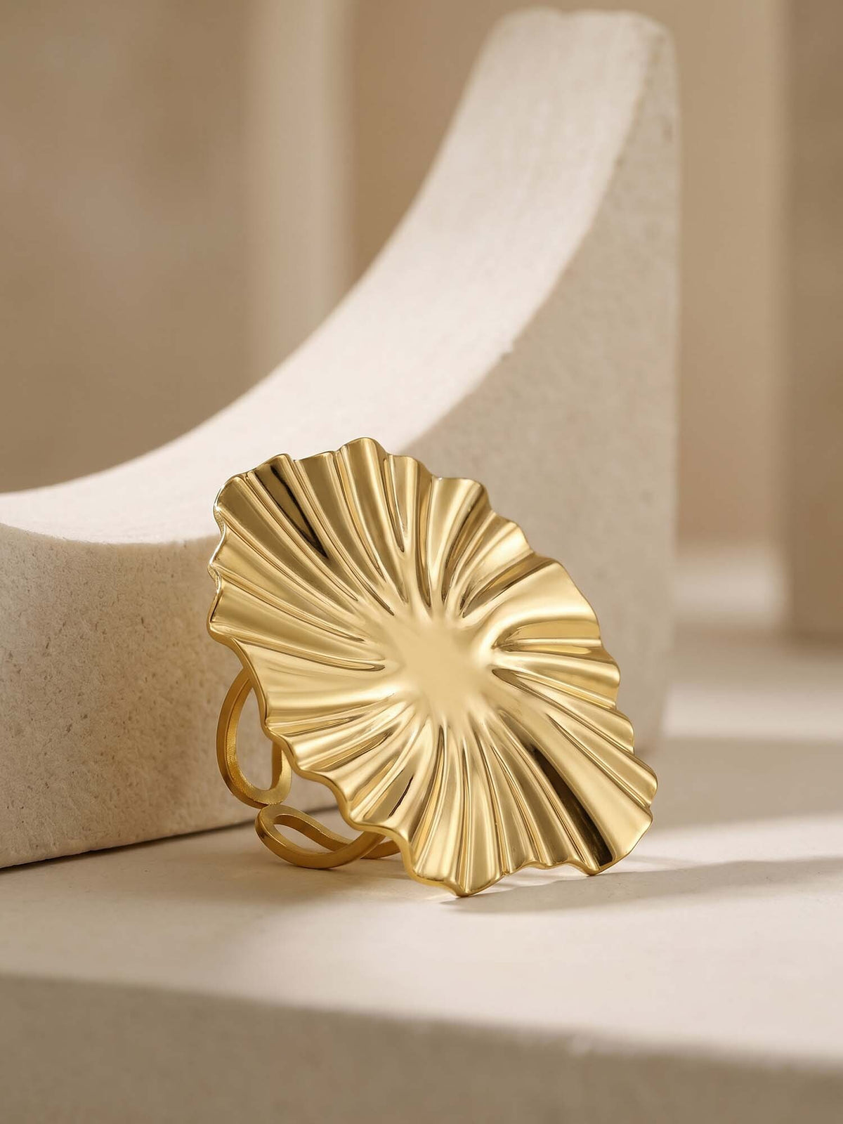 IXIA by GIVA Fan Club Gold Plated Ring (Size 12)