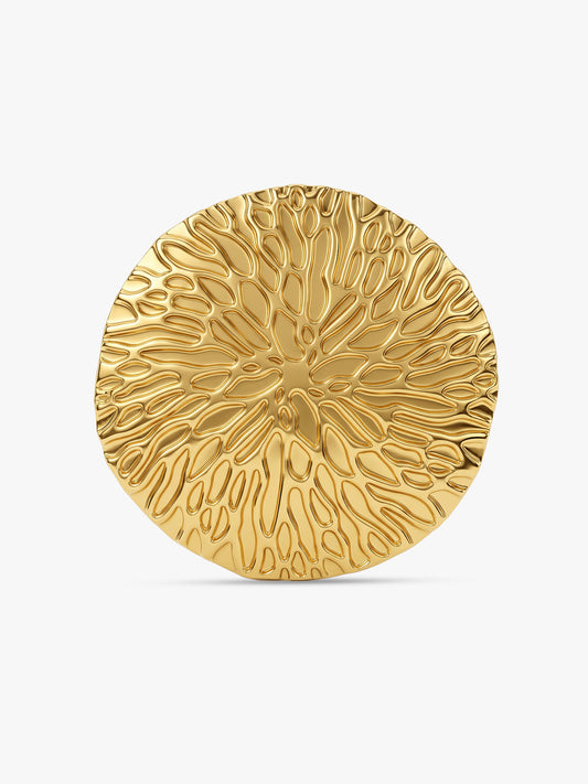 OnnMe by GIVA Ripple Effect Gold Plated Ring (Size 12)