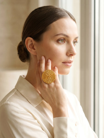 Bloom Theory Gold Plated Ring (Size 12)