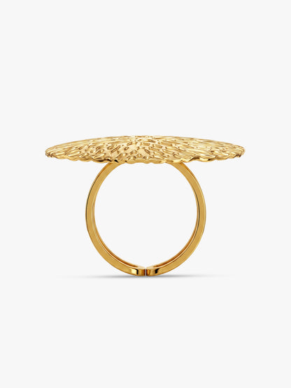 Ripple Effect Gold Plated Ring (Size 12)