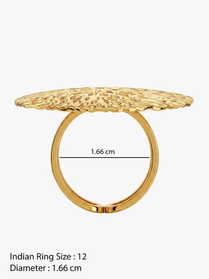 Ripple Effect Gold Plated Ring (Size 12)