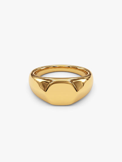 IXIA by GIVA Say Less Gold Plated Ring For Men (Size 19)