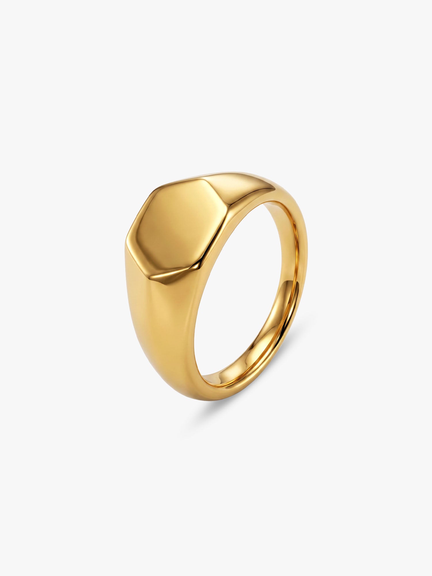 IXIA by GIVA Say Less Gold Plated Ring For Men (Size 19)