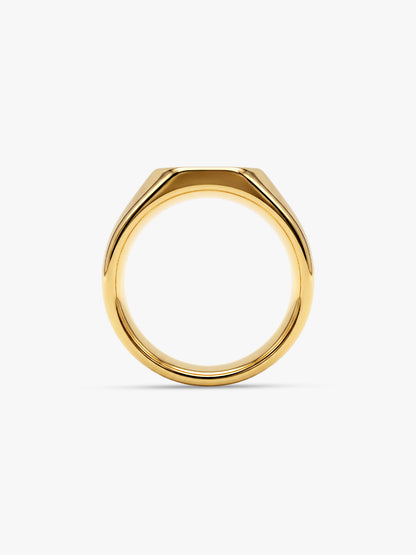 IXIA by GIVA Say Less Gold Plated Ring For Men (Size 19)
