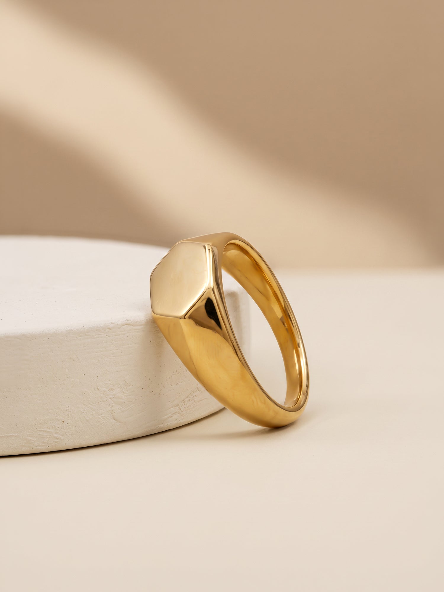 IXIA by GIVA Say Less Gold Plated Ring For Men (Size 19)