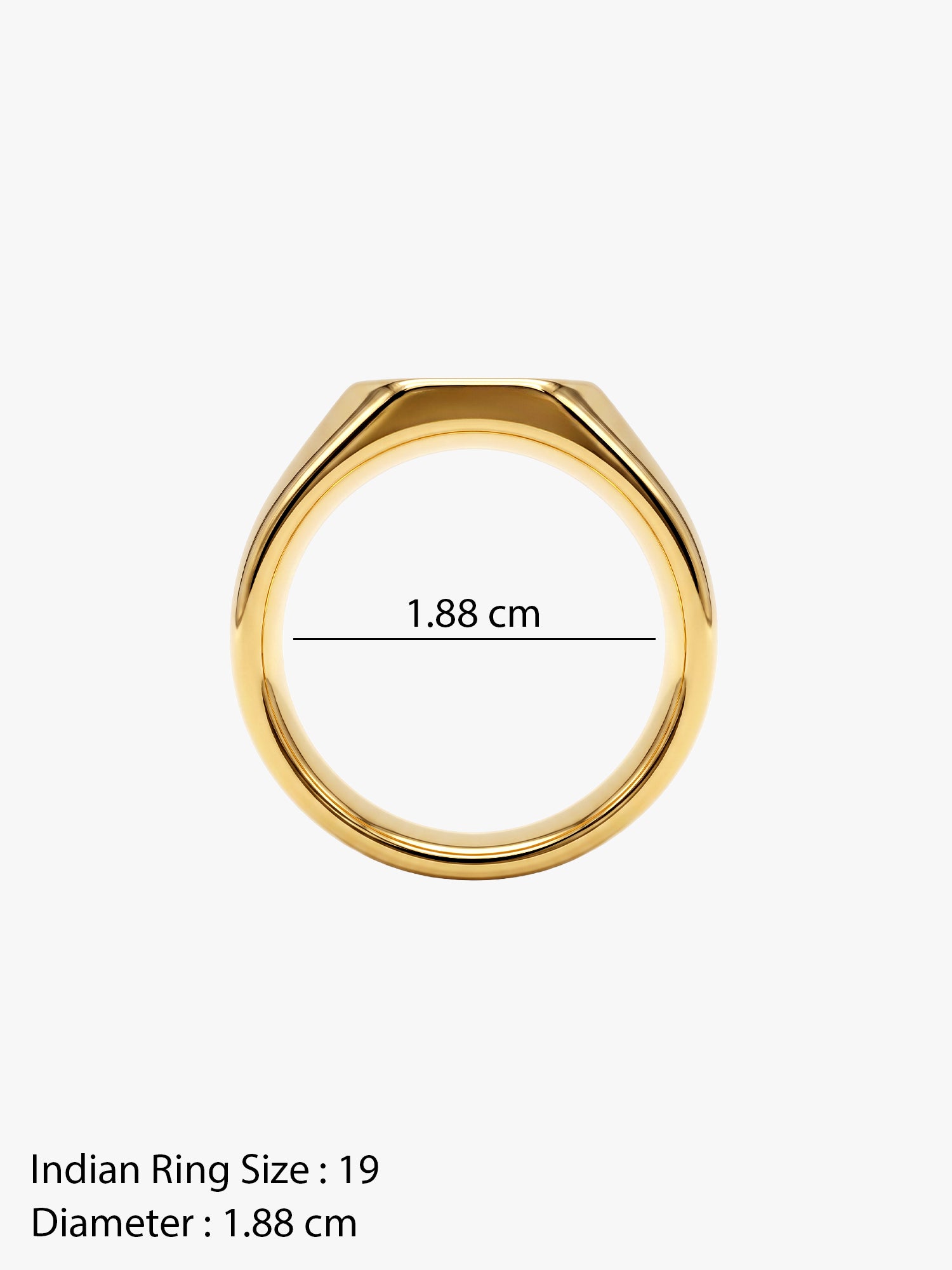 IXIA by GIVA Say Less Gold Plated Ring For Men (Size 19)