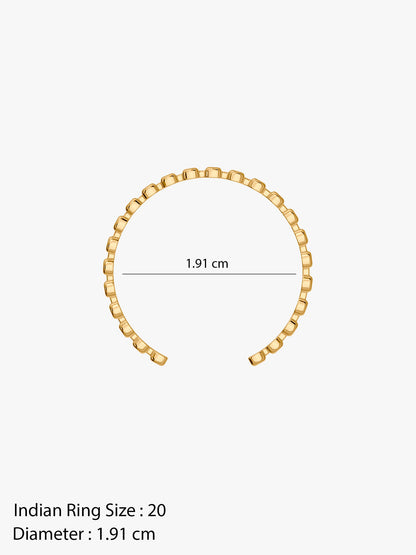 OnnMe by GIVA Picket Gold Plated Ring (Size 20)