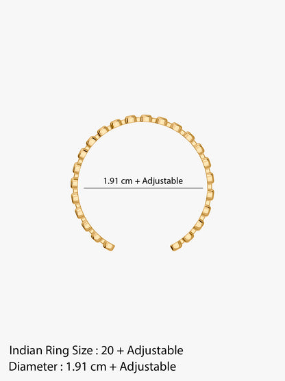 Picket Gold Plated Ring (Size 20)