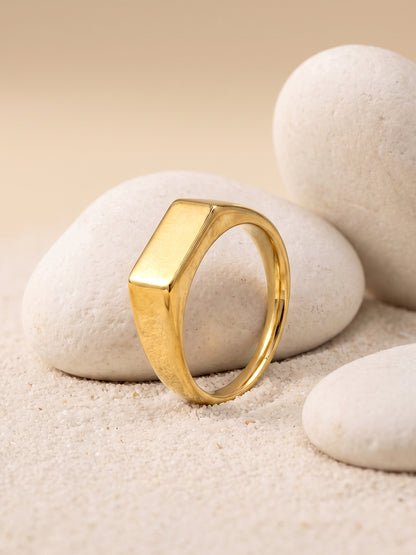 IXIA by GIVA Precision Mode Gold Plated Ring For Men (Size 18)