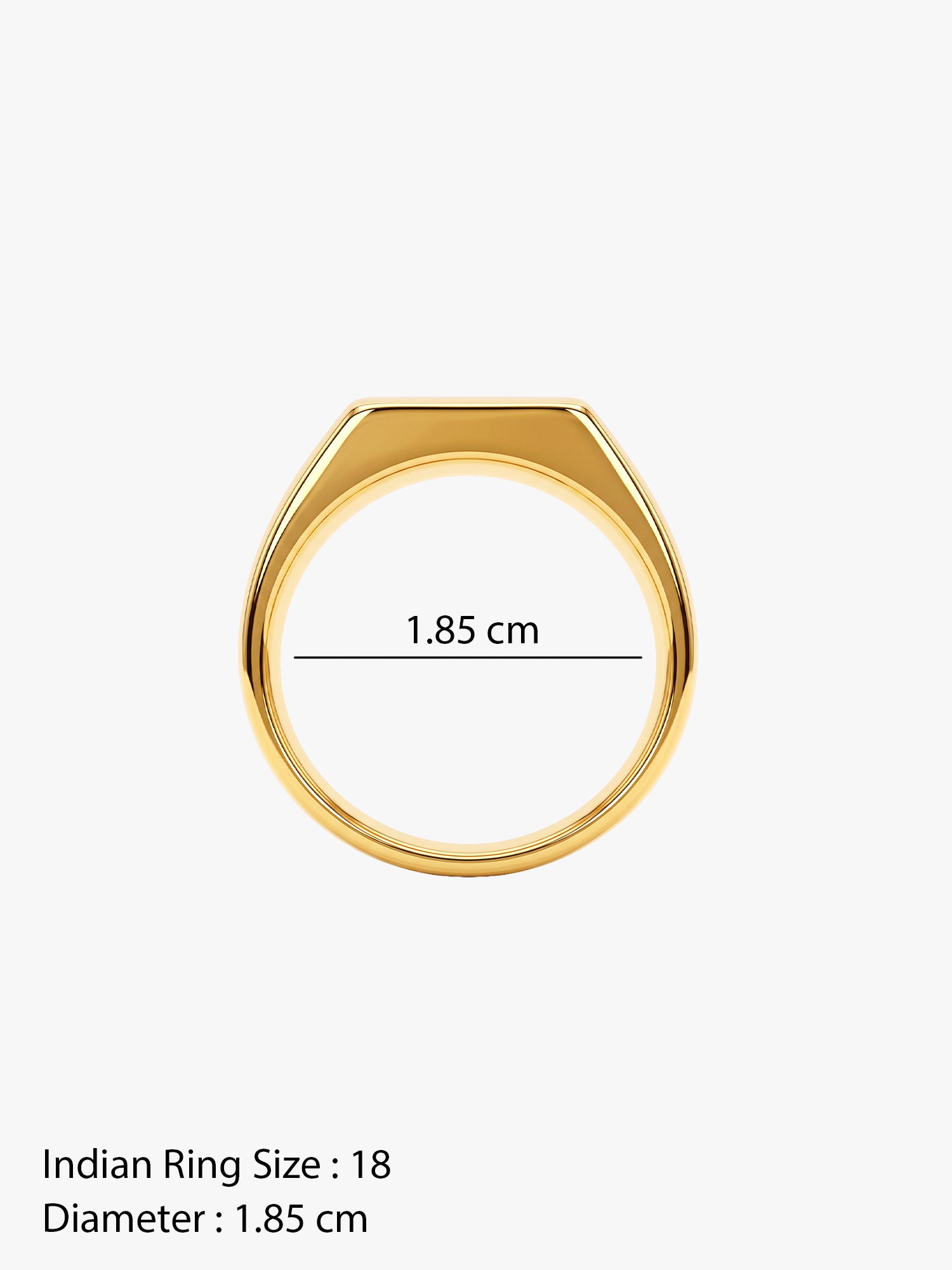 IXIA by GIVA Precision Mode Gold Plated Ring For Men (Size 18)