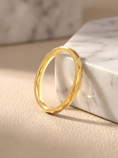 IXIA by GIVA Low Key OP Gold Plated Ring For Men (Size 21)