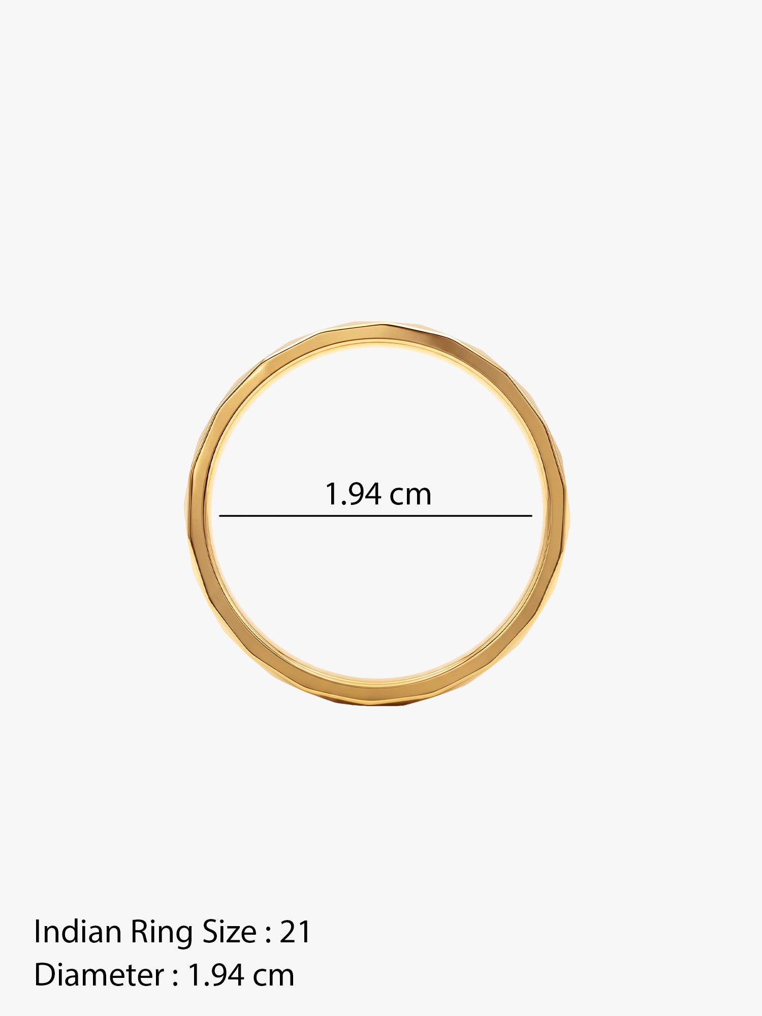 IXIA by GIVA Low Key OP Gold Plated Ring For Men (Size 21)