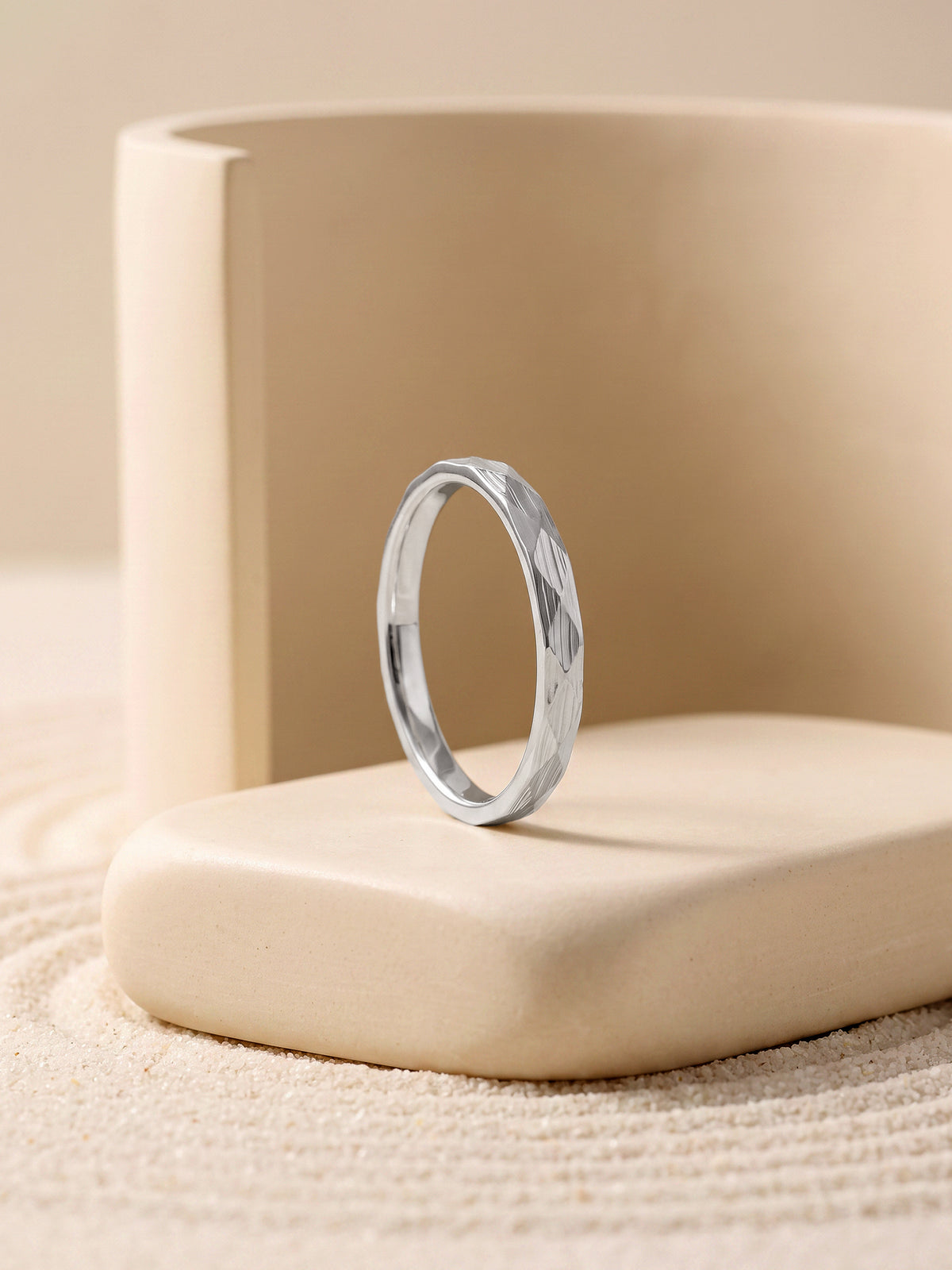 IXIA by GIVA Ironclad Rhodium Plated Ring For Men (Size 20)