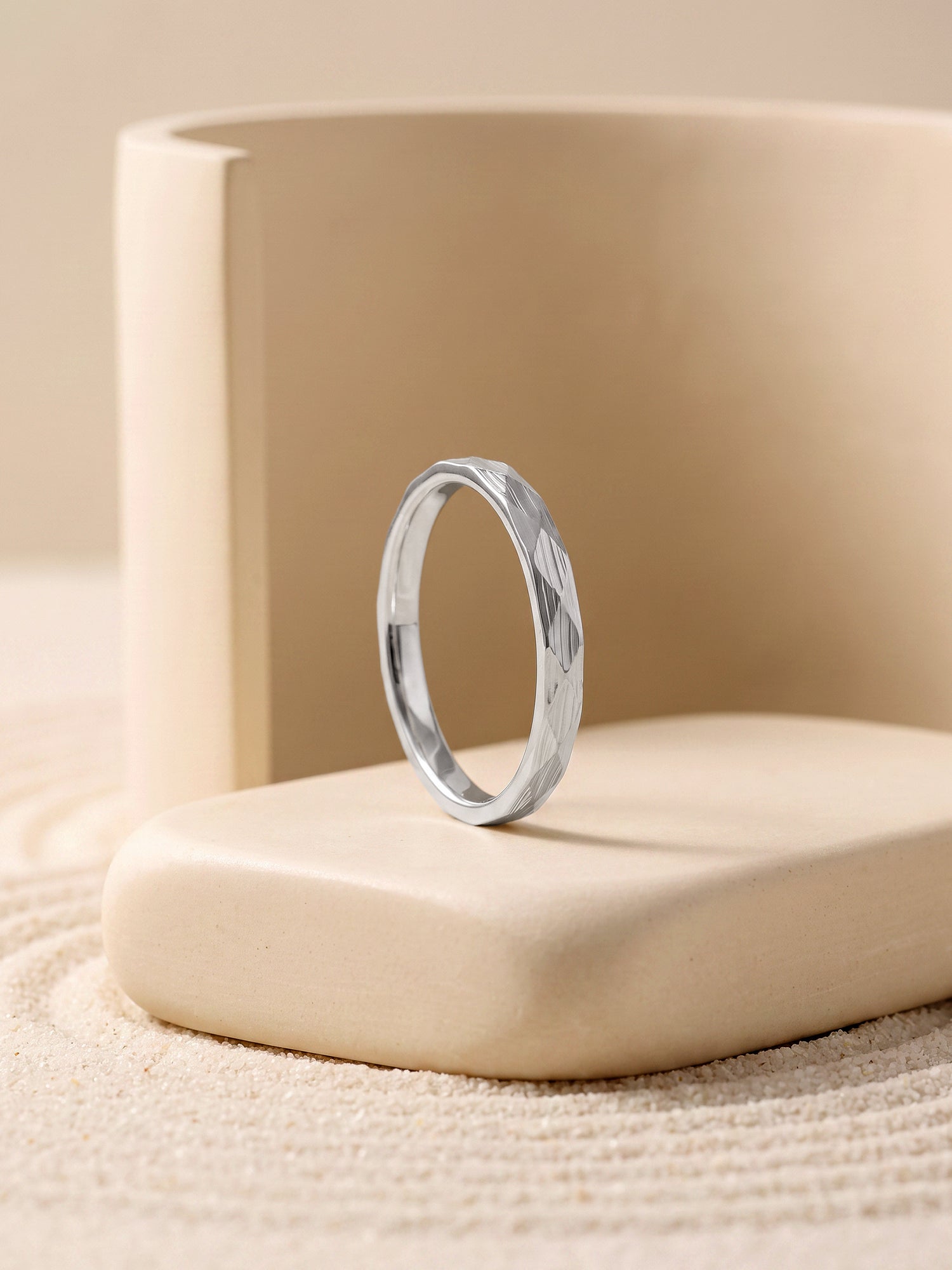 IXIA by GIVA Ironclad Rhodium Plated Ring For Men (Size 20)
