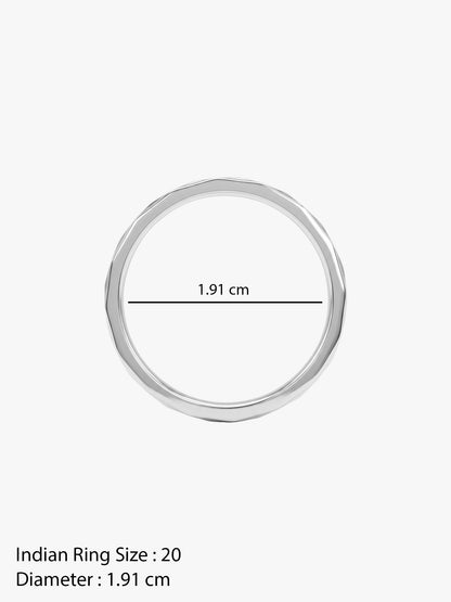IXIA by GIVA Ironclad Rhodium Plated Ring For Men (Size 20)