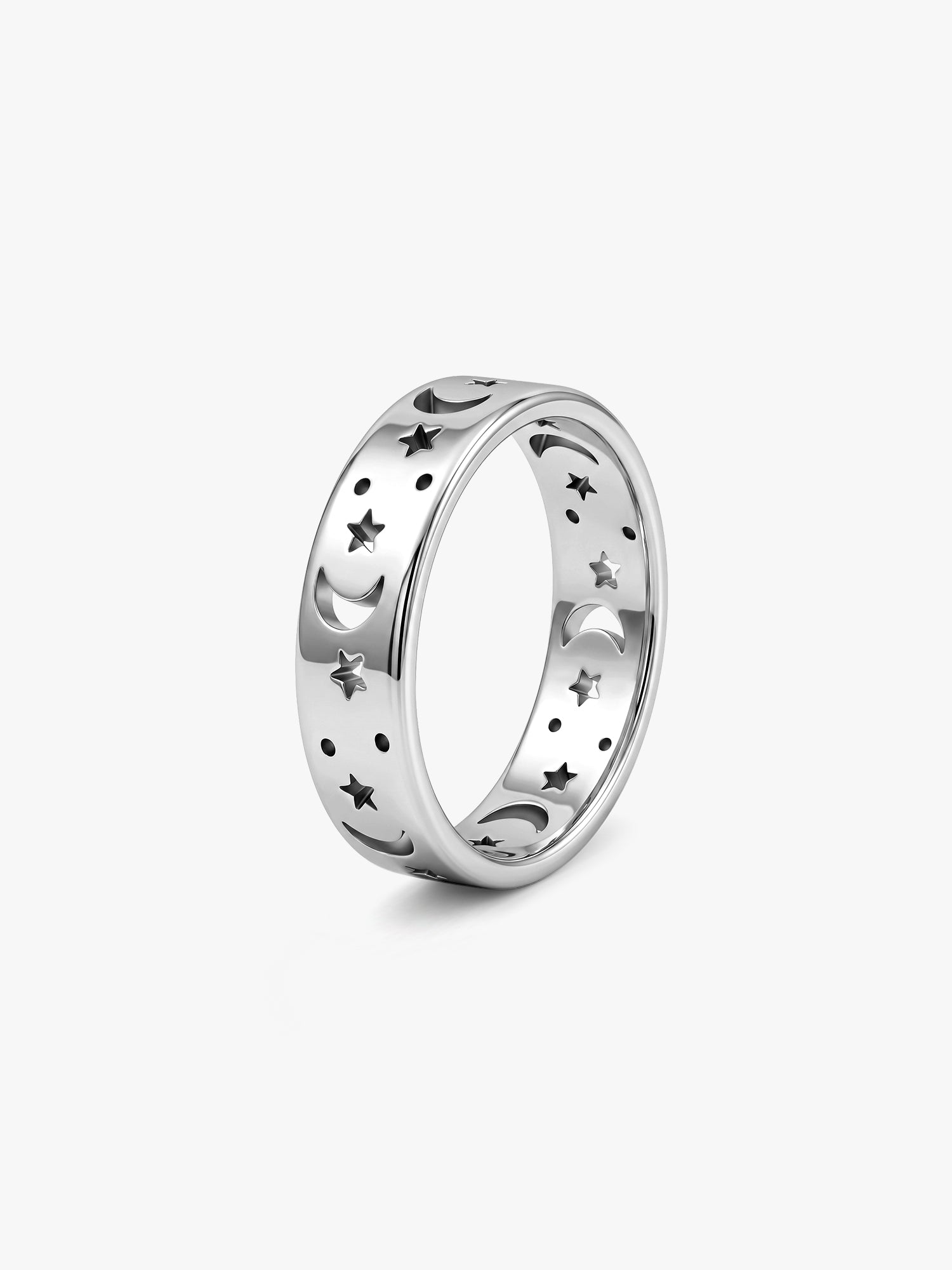 IXIA by GIVA Night Owl Rhodium Plated Ring For Men (Size 19)