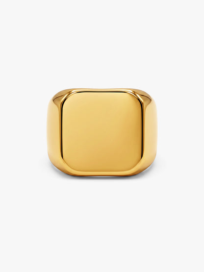 IXIA by GIVA Unbothered King Gold Plated Ring For Men (Size 20)