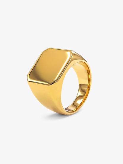 IXIA by GIVA Unbothered King Gold Plated Ring For Men (Size 20)