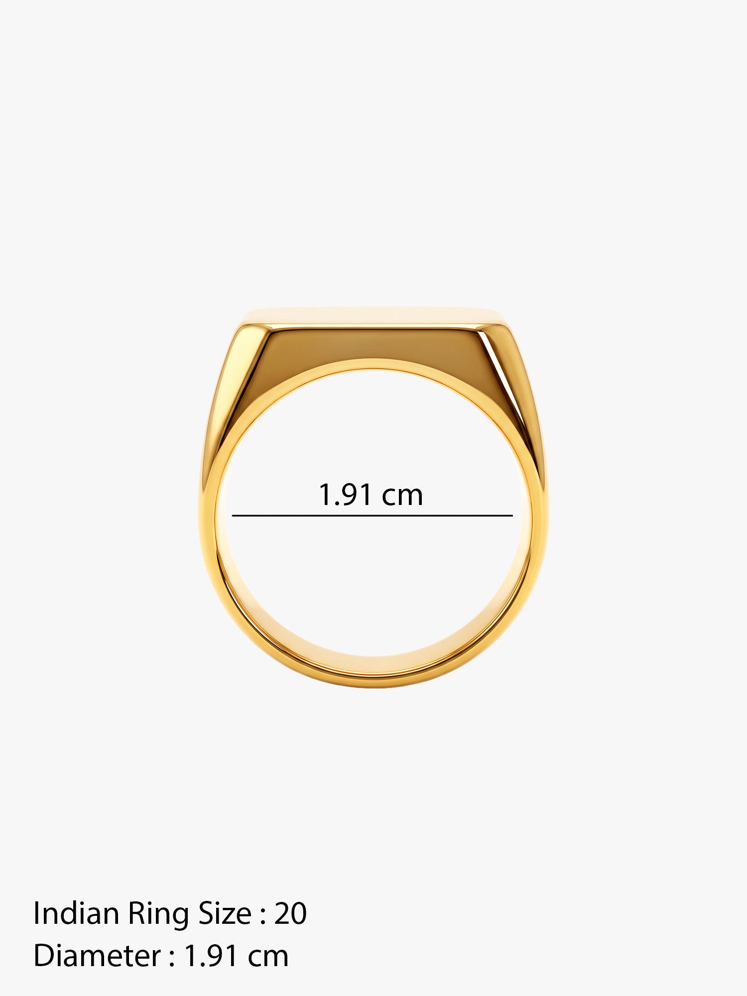 IXIA by GIVA Unbothered King Gold Plated Ring For Men (Size 20)