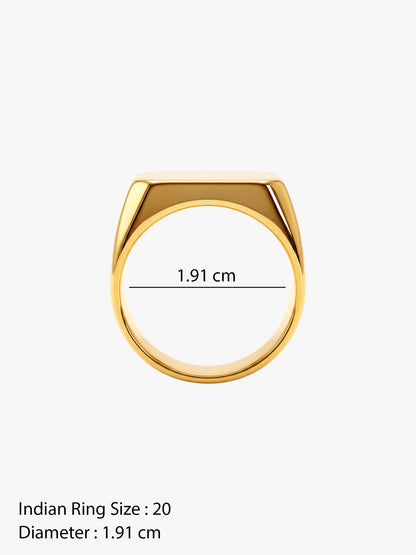 IXIA by GIVA Unbothered King Gold Plated Ring For Men (Size 20)