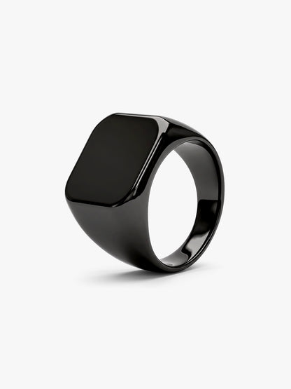IXIA by GIVA Millenial Coded Black Rhodium Ring For Men (Size 20)