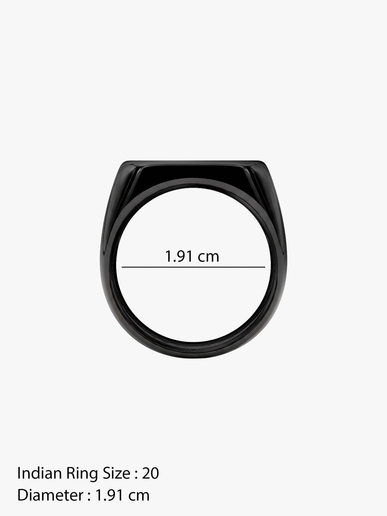 IXIA by GIVA Millenial Coded Black Rhodium Ring For Men (Size 20)