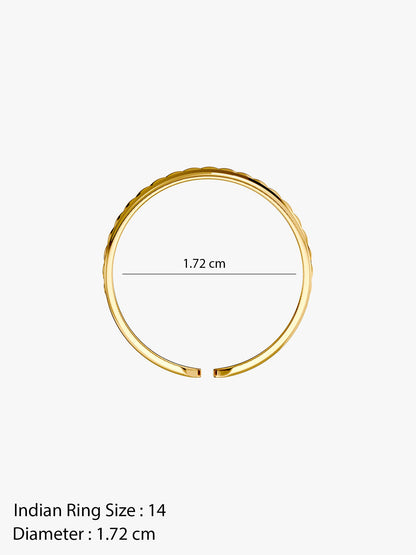 OnnMe by GIVA Faux Gold Plated Stack Ring (Size 14)