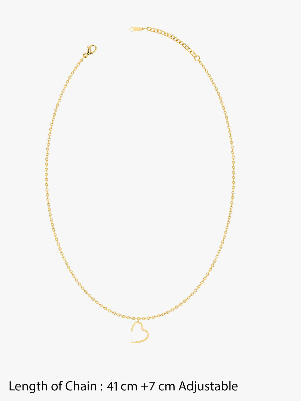 IXIA by GIVA Heartline Gold Plated Necklace