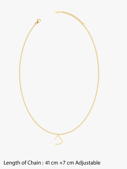 IXIA by GIVA Heartline Gold Plated Necklace