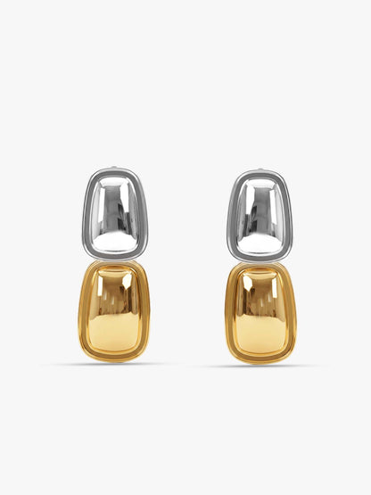 Split Decision Dual Tone Earrings