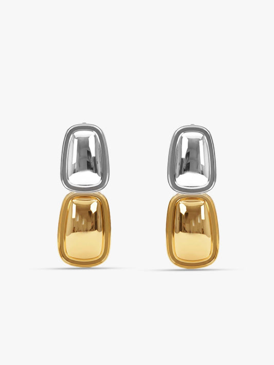 OnnMe by GIVA Split Decision Dual Tone Earrings