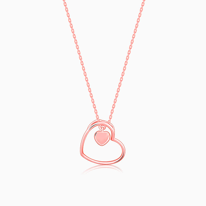 Anushka Sharma Rose Gold Heart Necklace - Image 1