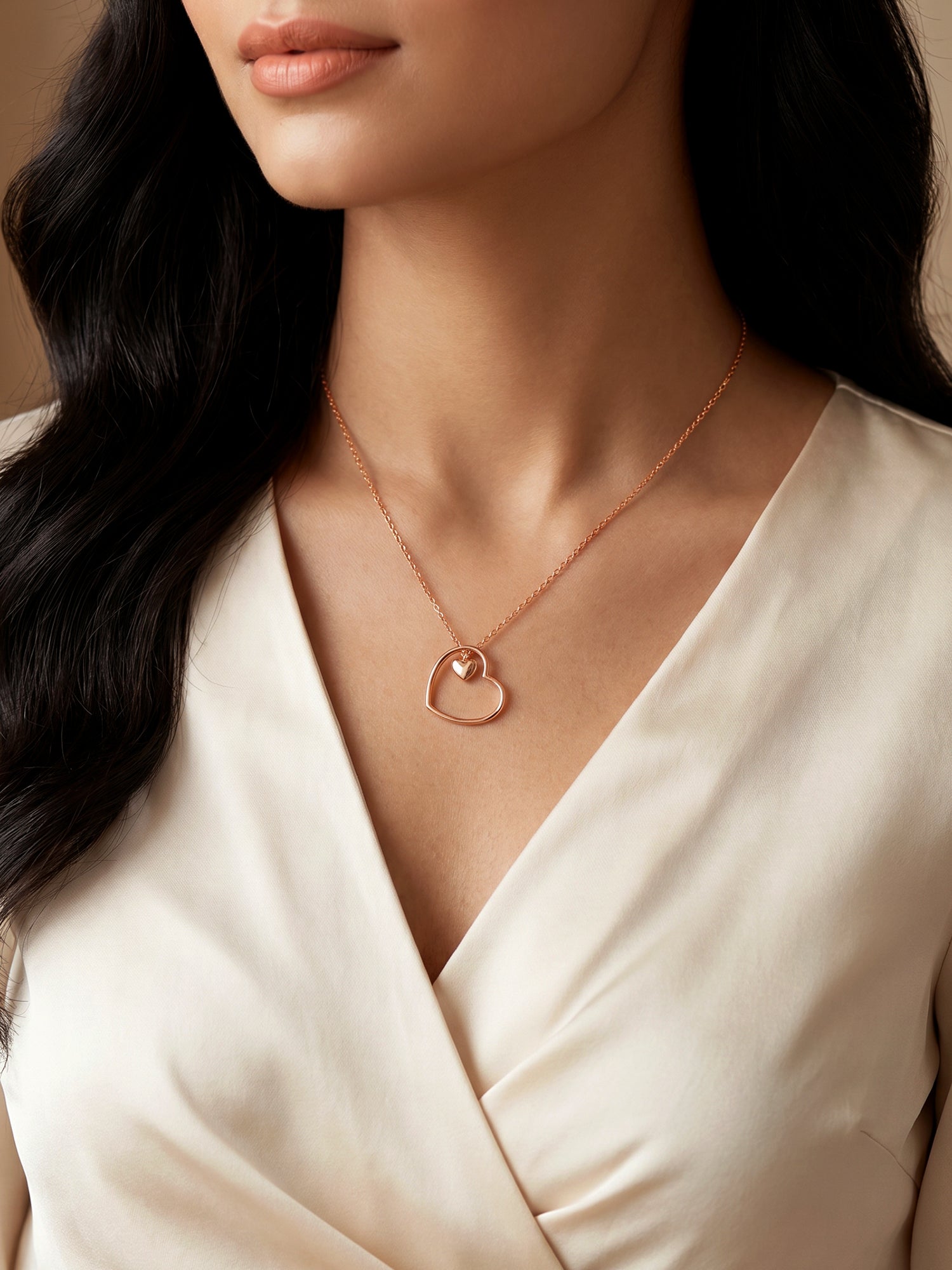 Rose Gold Heart Necklace
