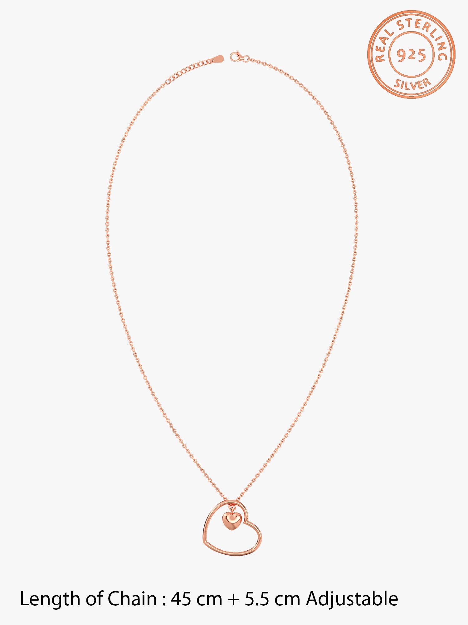 Rose Gold Heart Necklace