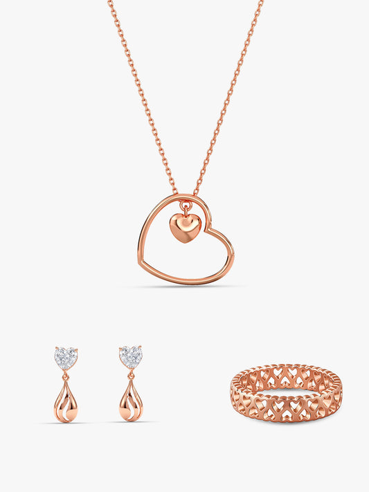 Rose Gold Valerisse Set of 3