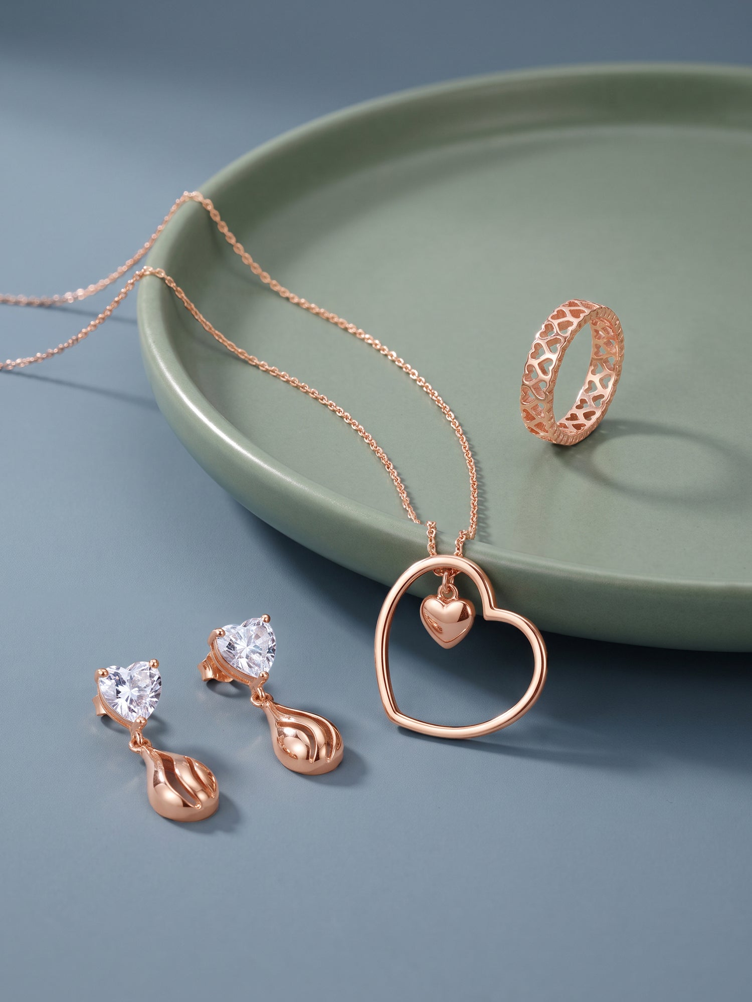 Rose Gold Valerisse Set of 3