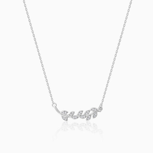 Anushka Sharma Silver Leaf Necklace