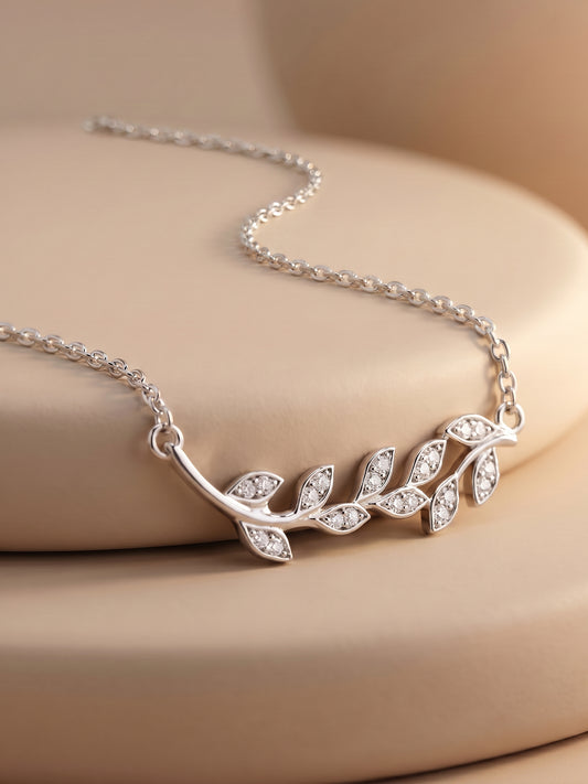 Silver Leaf Necklace