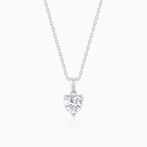 Anushka Sharma Silver Solitaire Heart  Pendant with Link Chain