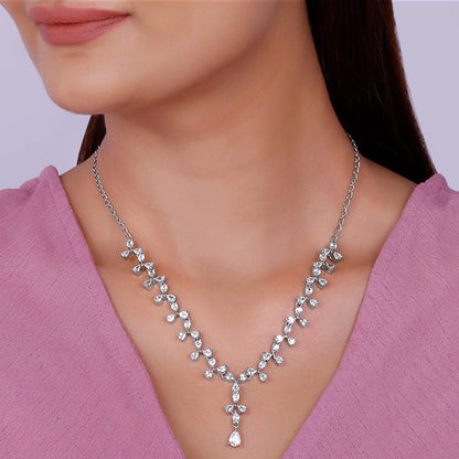 Silver Sparkling Beauty Necklace