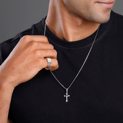 Silver Faith And Sparkle Set For Him