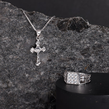 Silver Faith And Sparkle Set For Him